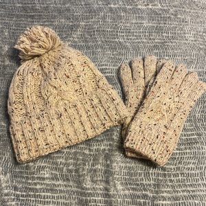 Universal Thread Knit Hat And Gloves Set